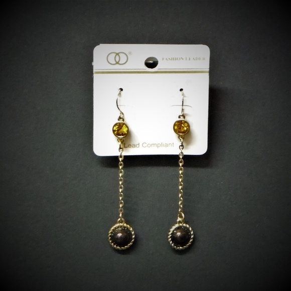 Ball & Chain Dangling Earrings - Picture 1 of 2